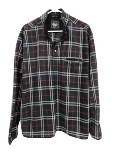 Chaps Ralph Lauren 1/4Snap Fleece Pullover Men’s Large Plaid - Picture 1 of 9