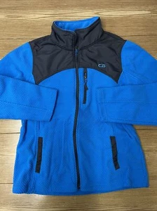 CB Sports Soft Shell Jacket Boys Size L Blue Full Zip Youth Fleece Coat - Picture 1 of 19