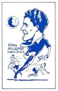 Stan Willemse Leyton Orient Anon Plain Back Repro Card by Mickey Durling 1980s
