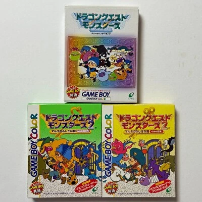Gameboy Dragon Quest Monsters 1 2 Set Lot of 3 GameBoy GBC Enix Game Boy Japan - Image 1 of 4