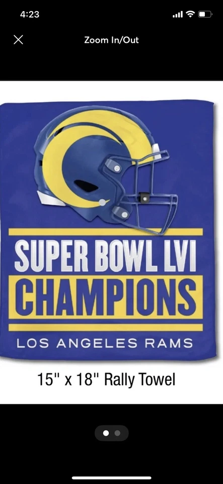 Los Ángeles 🔥Rams Super Bowl 🔥LVI Toalla de Rally NFL RAMS HOUSE🏈🏈🔥difícil de conseguir Foto 1 de 1
