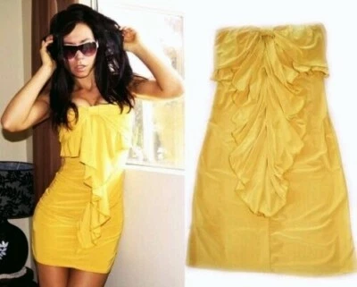 Sexy Padded Strapless Stretching Fitting Tunic Casual Party Micro Mini Dress S L - Image 1 of 4