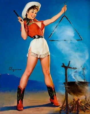 NEW Gil Elvgren Vintage Model Pin Up Girl Poster Art Print Canvas Free Shipping - Image 1 of 4