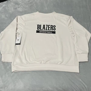 Portland Trail Blazers Sweatshirt Men 2XL XXL Tall Beige Nike Dri-FIT Fleece NBA - Picture 1 of 12