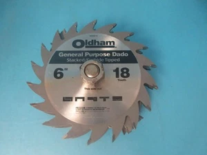 Oldham Stacked Dado Set Model 6005818 6" 18 Tooth Carbide Tipped New - Picture 1 of 21