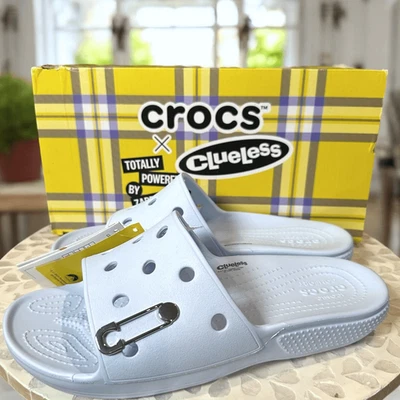 Novo Crocs x Clueless "The Tai" Slide Azul Mineral Feminino 10 / Masculino 8 Caixa - Imagem 1 de 4