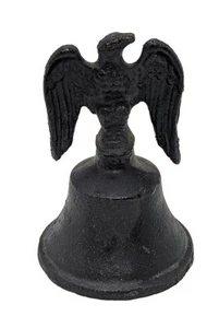 Black Eagle Cast Iron Taiwan Made Vintage Primitive 5" Tall Solid Bell - Picture 1 of 3