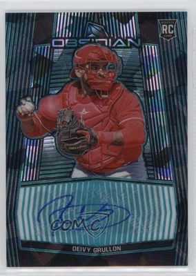 2020 Panini Chronicles Obsidian /20 Deivy Grullon #OA-DG Rookie Auto RC - Image 1 of 2