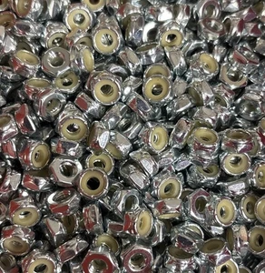 Steel Nylon Insert Locknuts- 10-32 Thin Height- Zinc Silver Plated- Lot of 100 - Picture 1 of 1