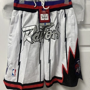 Pantalones cortos de baloncesto para hombre Raptors cosidos con bolsillo S-M nuevos - Imagen 1 de 13