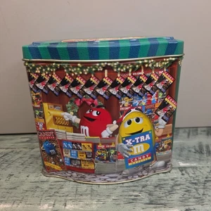 2001 Limited Edition M&M's Christmas Village Series Newsstand 12 Collectible Tin - Picture 1 of 10