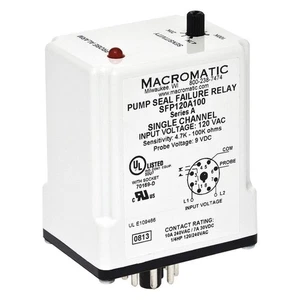 MACROMATIC SFP120A100 Pump Seal Failure Relay, 120VAC 5WMJ7 - Picture 1 of 1
