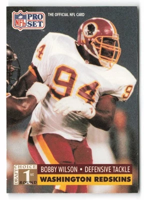 1991 Pro Set #746 Bobby Wilson Rookie Washington Redskins RC - Image 1 of 2