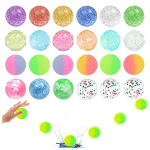 Easter Basket Essentials, Easter Egg Fillers - 24 Pack Bouncy Balls, Easter B... - Picture 1 of 6