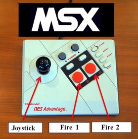 MSX and MSX  2 Arcade Stick Advantage Modded 2 Button Controller Joystick Mod