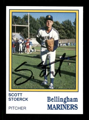 1987 International Sportscard Bellingham Mariners 26 Scott Stoerck signed auto a - Image 1 of 2