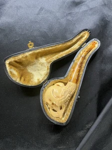 Vintage Meerschaum Totenkopf Pfeife - Bild 1 von 7