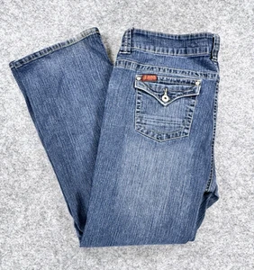 Jordache Premium Blue Denim Womens 20W Stretch Bootcut Highrise Mom Jeans Y2K - Picture 1 of 18