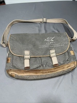 Bolso Mensajero Fossil Hombre Correa Ajustable Gris Foto 1 de 4