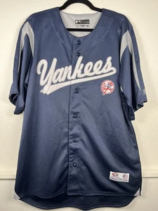 New York Yankees Trikot Herren Large Blau True Fan Original Merchandise Baseball Y2K - Bild 1 von 9