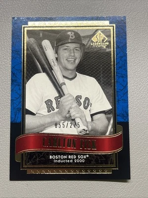 2003 SP Legendary Cuts Blue CARLTON FISK #21 HOF Red Sox 055/275 - Image 1 of 2
