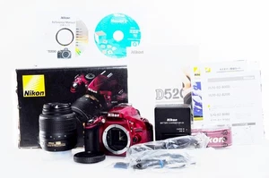 Nikon D5200 24.1MP DSLR Camera Red + 18-55mm Lens [Near Mint] 3,751 Shots Japan - Picture 1 of 16