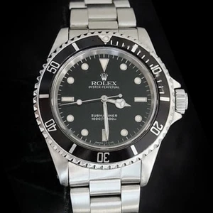 Rolex Submariner Mens Stainless Steel Watch Oyster Band No Date Sub Black 14060 - Picture 1 of 2