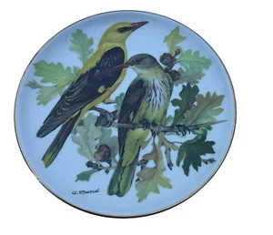 1986 WWF Ursula Band Birds Plate Germany 2762F 22k Gold trim vtg. - Picture 1 of 5