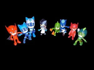 PJ Masks Action Figures Lot of 8 approx 3" - Picture 1 of 1
