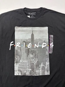 Friends TV Show T Shirt Adult XXL 2XL Athletic Fit Black Classic Logo NEW NWT - Picture 1 of 19