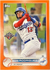 2022 TOPPS PRO DEBUT ORANGE #PD193 LUIS RODRIGUEZ *TOP PROSPECT* LA DODGERS/25