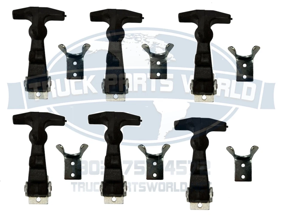(6) Buyer Products Rubber Hood Latch Bungee Latch Battery Latch W/ Bracket&Pin  - Image 1 of 3