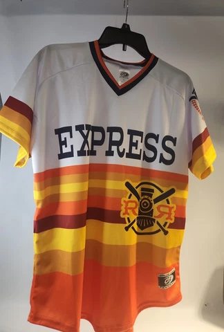 2019 Round Rock Express Baseball Jersey - Fauxback Astros Size M Made In USA Cover
