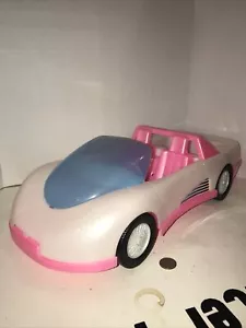 Vintage Tim Mee Toys Convertible Barbie Pink White Corvette Car 20” Rare - Picture 1 of 12