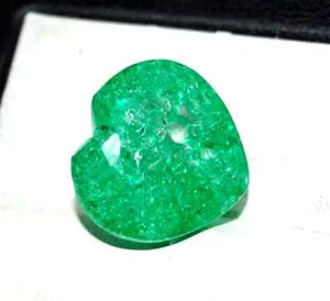 Natural Colombian Emerald Heart Cut 60 Ct Certified Green Loose Gemstone - Picture 1 of 9