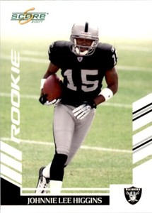 2007 SCORE JOHNNIE LEE HIGGINS OAKLAND RAIDERS #383