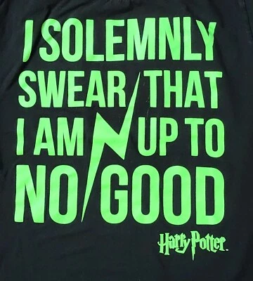 Harry Potter T-Shirt Kids Sz Large "I Solemnly Swear" Collectible Tee  - Image 1 of 4