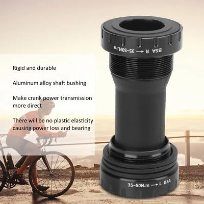 BLACK 1.37x24T Road Bicycles Mountain Bikes 68‑73mm BB Bottom Brackets FF - Image 1 of 4