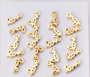 Love Stud, Cursive Love Stud Earrings,Small Love Studs Gold,Valentine's Day Gift - Picture 1 of 8