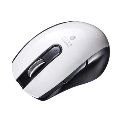 Sanwa Supply Bluetooth 4.0 Mouse Blue LED 5 Buttons Symmetrical 1600dpi 2 Level - Image 1 of 4