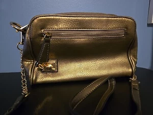 Umhängetasche Golden Bronze Metalic Leder Crossbody - Bild 1 von 8