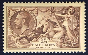 GB SG450 KGV 1934 2/6 Chocolate Brown Seahorse, Unmounted Mint - Picture 1 of 2