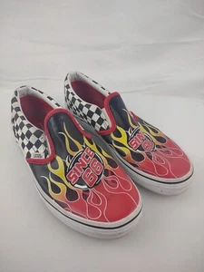 Vans Shoes Youth 5.5 Checkered red Yellow flames Since 66 Skate Sneakers  - Bild 1 von 17