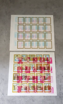 FUJEIRA -CHARLES DE GAULLE- PRUEBAS PROGRESIVAS IMPERFORADAS MNH Foto 1 de 2