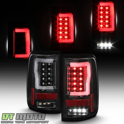 Black 2004-2008 Ford F150 LOBO Full LED Tube Tail Lights Brake Lamps Left+Right - Image 1 of 4