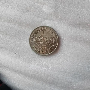 $1 (One Dollar) Blackjack Chip/Slot Gaming Token - Hard Rock, Las Vegas NV - Picture 1 of 2