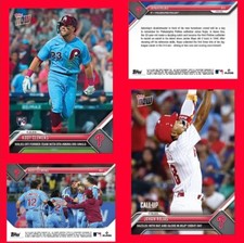 2023 Topps Now Kody Clemens/Johan Rojas ROOKIE CARDS SP Phillies #407 & #573 RC