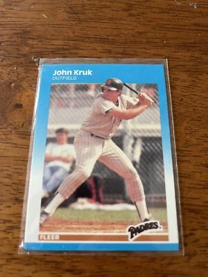 1987 Fleer John Kruk Rookie Card NM-Mint Condition. Plastic Case Included - Image 1 of 2