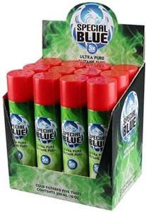 12 Cans - BUTANE Gas Special Blue 5X refined. Lighter Refill Wholesale Fuel - Picture 1 of 1