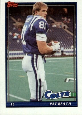 1991 Topps NFL Pat Beach #347 - Image 1 of 2